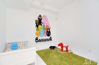 田园风格公寓经济型120平米卧室儿童床海外家居
