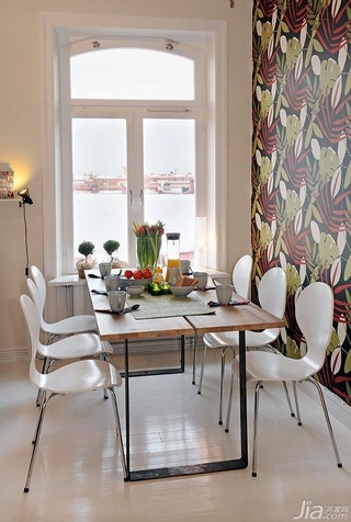 北欧风格公寓经济型120平米餐厅餐厅背景墙餐桌海外家居