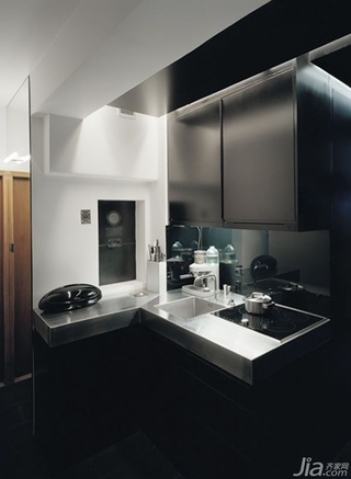简约风格公寓黑白经济型70平米厨房橱柜海外家居
