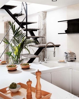 东南亚风格公寓经济型90平米厨房楼梯橱柜海外家居