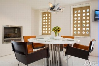 混搭风格复式富裕型110平米餐厅餐桌海外家居