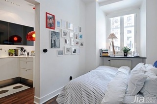 简约风格公寓富裕型120平米卧室照片墙设计图纸