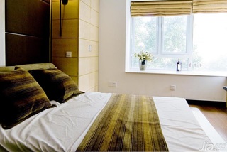 简约风格三居室温馨富裕型卧室床效果图