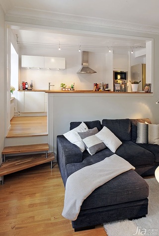 北欧风格公寓经济型90平米客厅沙发海外家居