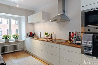 北欧风格公寓白色经济型90平米厨房橱柜海外家居