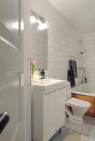 北欧风格公寓白色经济型90平米卫生间海外家居