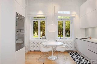 北欧风格公寓白色经济型120平米厨房餐桌海外家居