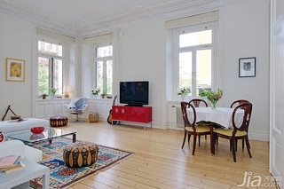 田园风格公寓经济型90平米客厅沙发海外家居