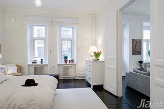 简约风格公寓白色经济型90平米卧室床海外家居