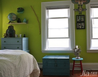 混搭风格二居室绿色经济型80平米卧室床海外家居