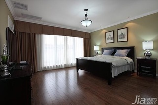 美式乡村风格别墅豪华型卧室床图片