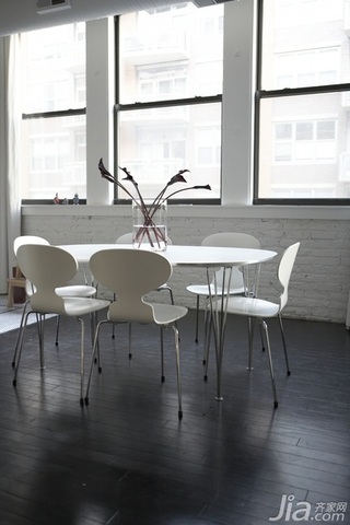 简约风格复式灰色经济型100平米餐厅餐桌效果图
