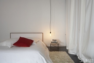 简约风格复式舒适灰色经济型100平米卧室床图片
