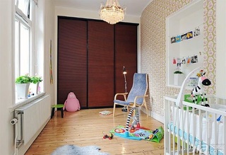 简约风格公寓可爱经济型120平米儿童房卧室背景墙海外家居
