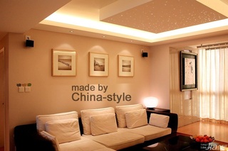简约风格三居室温馨富裕型100平米客厅吊顶沙发效果图