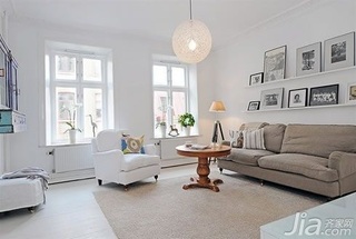 北欧风格公寓经济型90平米客厅沙发背景墙沙发海外家居