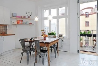 北欧风格公寓经济型90平米餐厅餐桌海外家居
