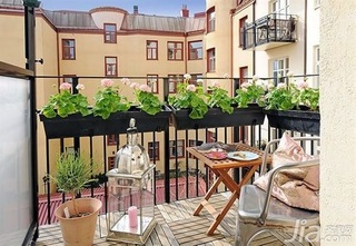 北欧风格公寓经济型90平米阳台海外家居
