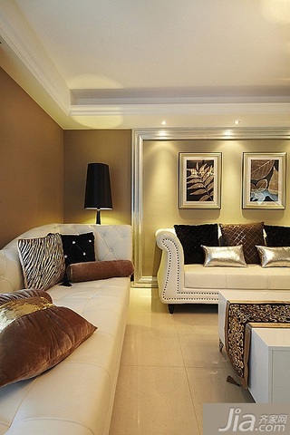 简约风格三居室20万以上110平米客厅沙发图片