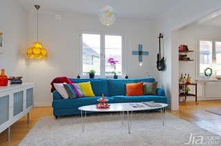 北欧风格复式经济型120平米客厅沙发海外家居