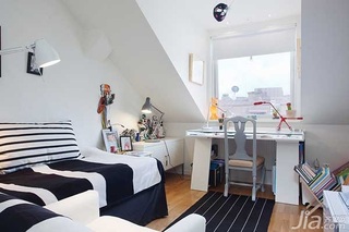 简约风格公寓富裕型120平米卧室书桌海外家居