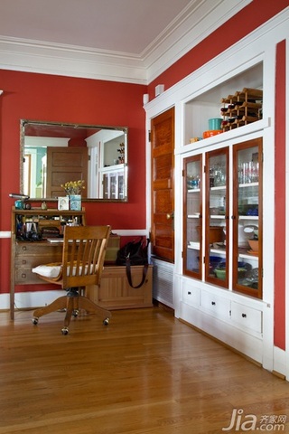 混搭风格别墅红色富裕型130平米书桌海外家居