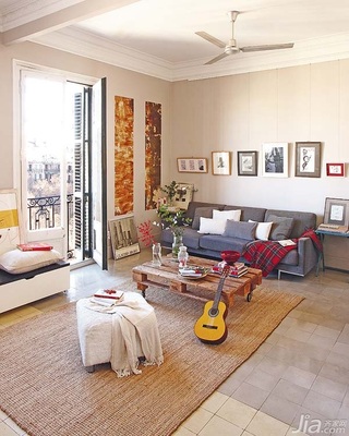 混搭风格公寓经济型120平米客厅沙发海外家居