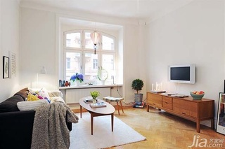 北欧风格公寓经济型110平米客厅电视柜海外家居