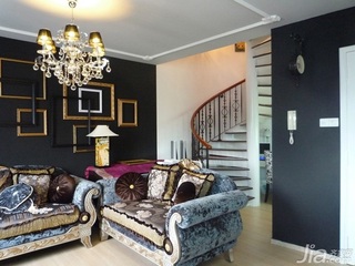 新古典风格别墅富裕型110平米客厅沙发背景墙沙发海外家居