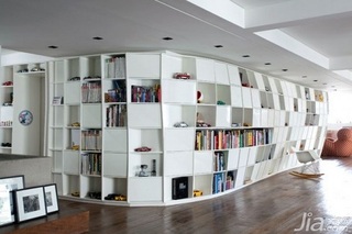 混搭风格公寓经济型90平米书架海外家居