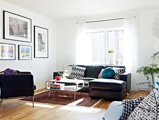 简约风格公寓富裕型110平米客厅照片墙沙发海外家居