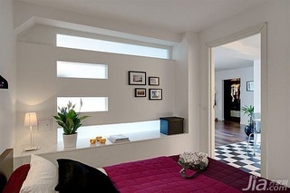 简约风格公寓经济型70平米卧室卧室背景墙床海外家居