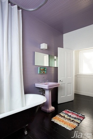 简约风格跃层紫色富裕型卫生间背景墙海外家居