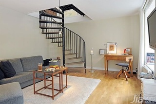 简约风格复式经济型客厅楼梯沙发海外家居