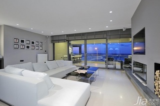 简约风格公寓富裕型130平米客厅电视背景墙沙发海外家居