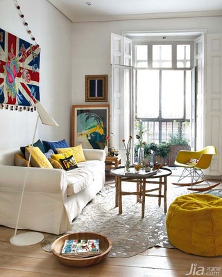 北欧风格公寓富裕型90平米客厅沙发海外家居