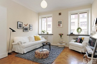 简约风格公寓经济型60平米客厅照片墙沙发海外家居