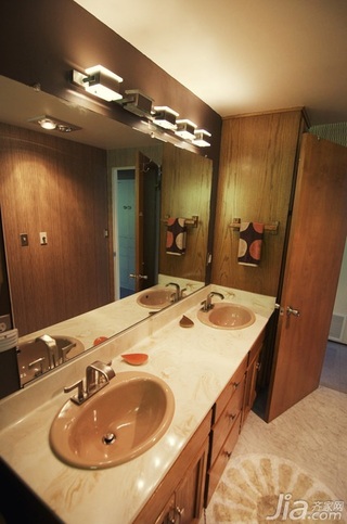 简约风格别墅原木色富裕型140平米以上浴室柜海外家居