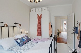 宜家风格小户型白色经济型60平米卧室衣柜海外家居