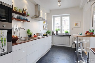 宜家风格小户型白色经济型厨房橱柜海外家居
