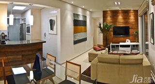 简约风格公寓富裕型110平米客厅电视背景墙沙发海外家居