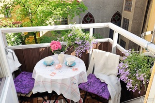 欧式风格公寓富裕型露台餐桌海外家居