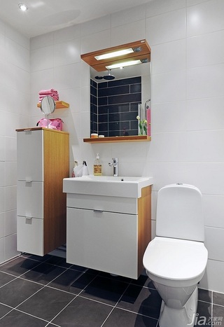 宜家风格公寓90平米卫生间洗手台海外家居