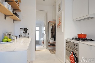 北欧风格小户型白色经济型40平米厨房橱柜海外家居