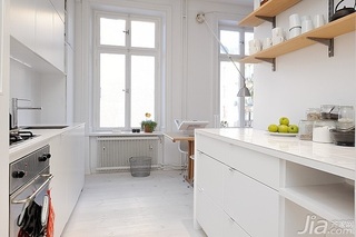 北欧风格小户型白色经济型40平米厨房橱柜海外家居