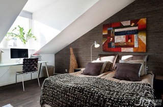 混搭风格公寓富裕型110平米卧室床海外家居