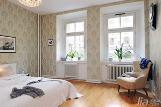 北欧风格一居室经济型卧室壁纸海外家居