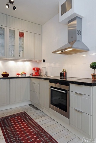 北欧风格一居室白色经济型厨房橱柜海外家居
