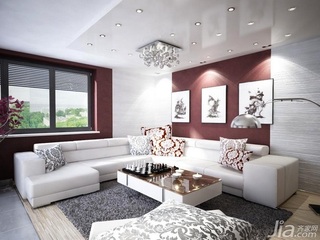 混搭风格公寓富裕型110平米客厅吊顶沙发海外家居