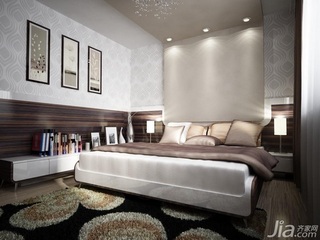 混搭风格公寓富裕型110平米卧室卧室背景墙床海外家居